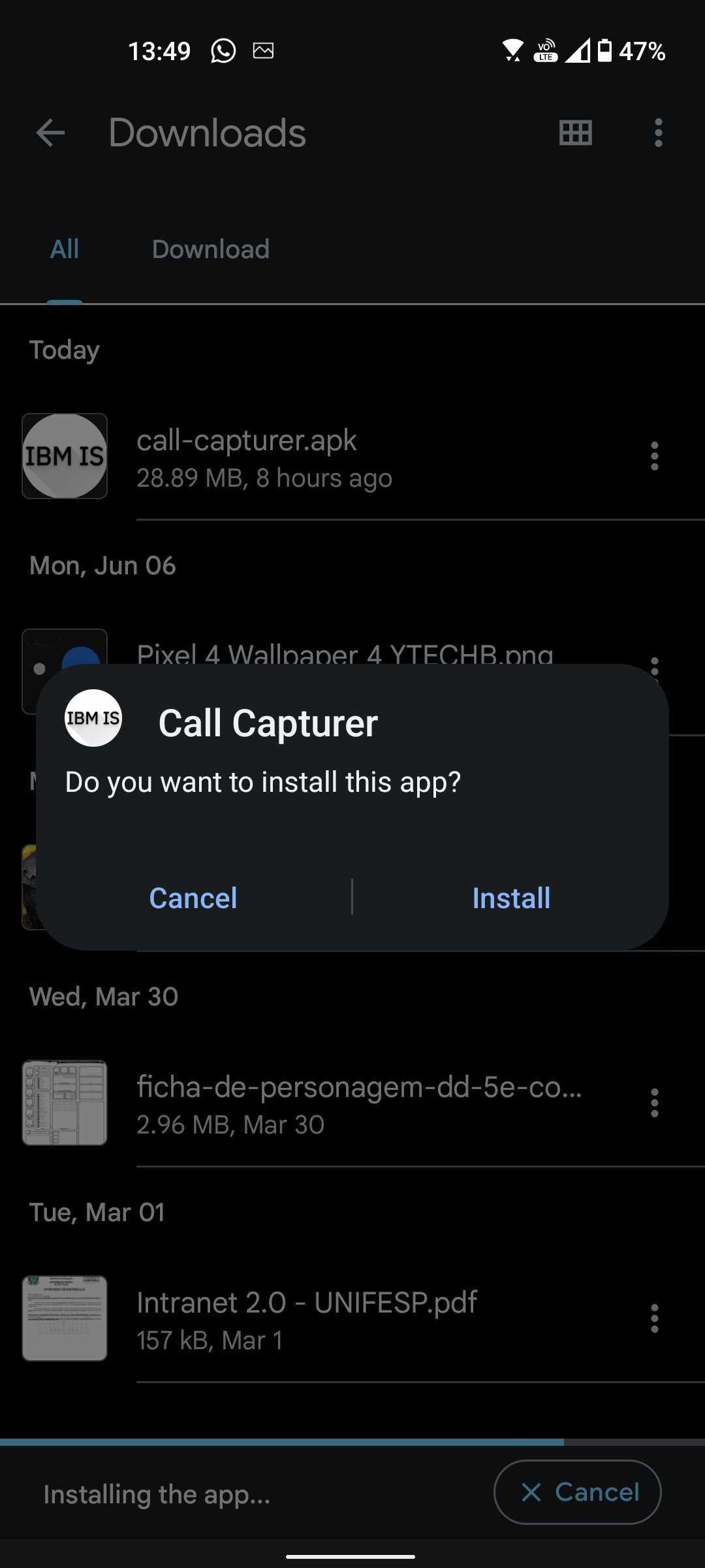 Instalação de Apps externos 3